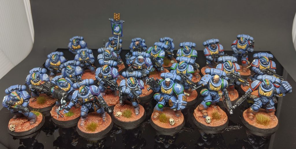 Rainbow Warriors Intercessors, Tactical Marines, and Infiltrators by Craig "MasterSlowPoke" Sniffen