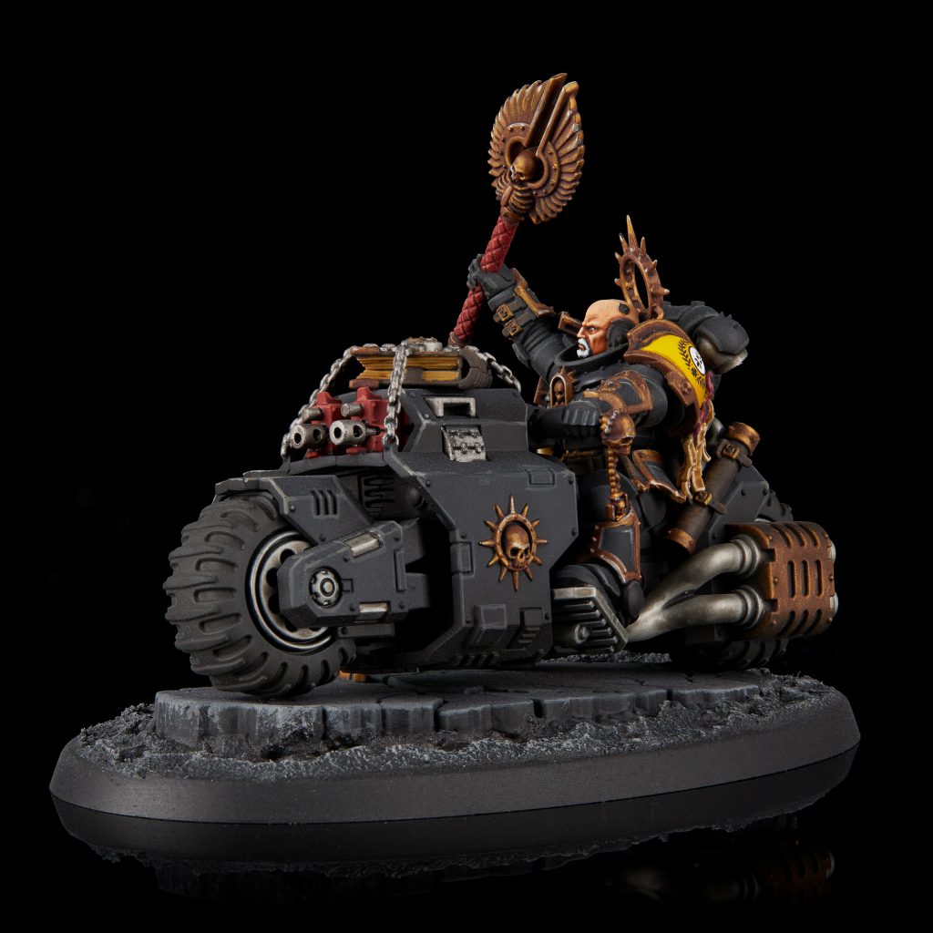 Imperial Fists Primaris Chaplain on Bike