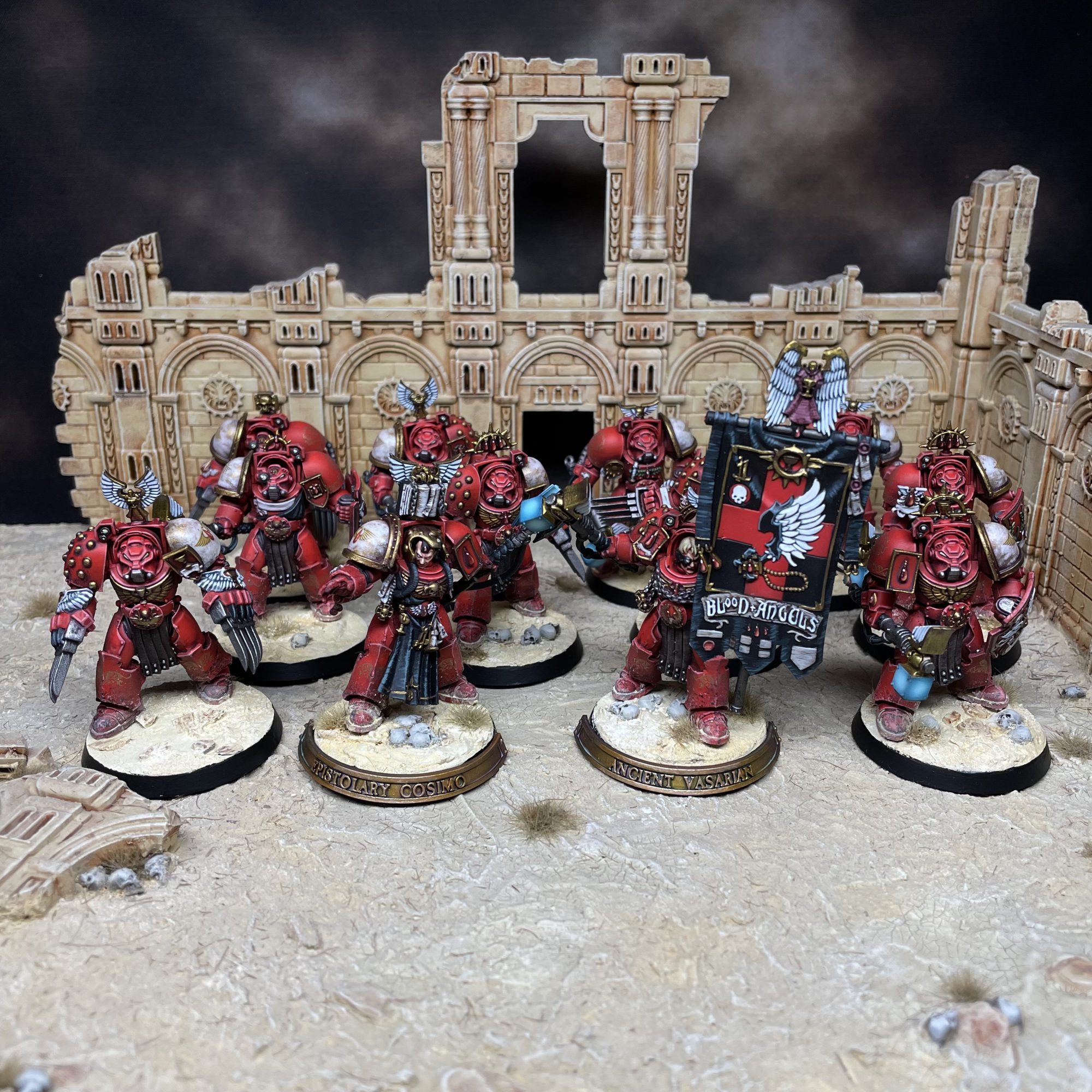 Blood Angels Terminators. Primaris Scale. - Credit: Colin Ward