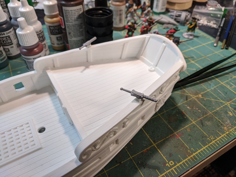 Mounted swivel guns for Blood & Plunder Brigantine