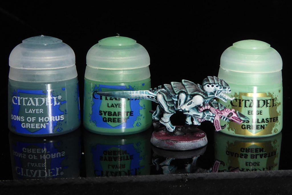 WIP photo of painting Hive Fleet Tiamet 
