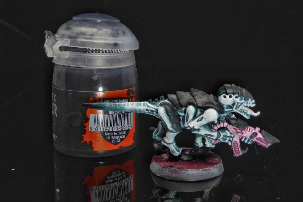 WIP photo of painting Hive Fleet Tiamet 