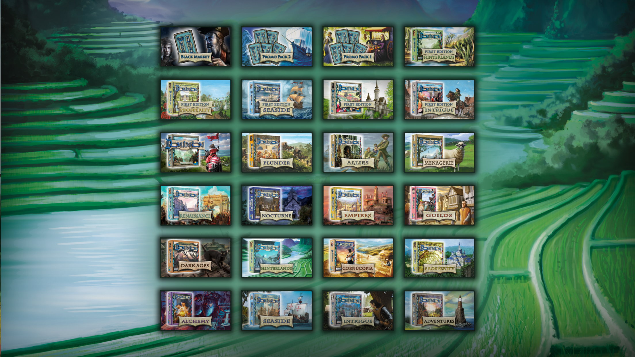 Expansions in Dominion the digital board game