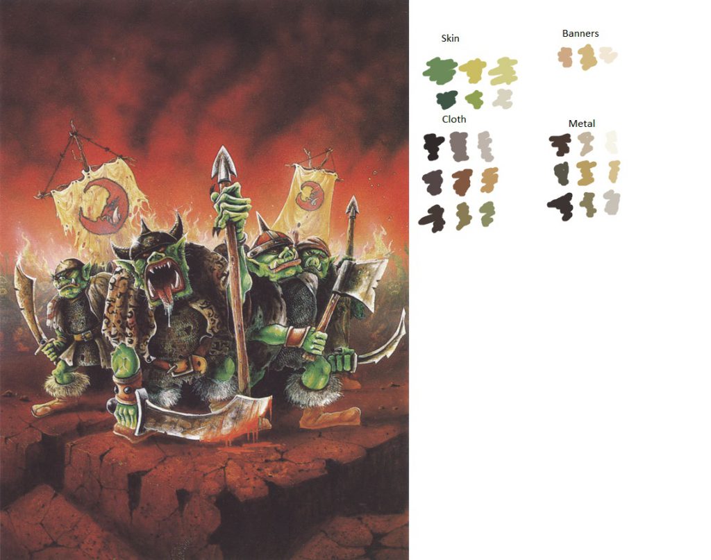 Blanchian colour palette. Credit: John Blanche