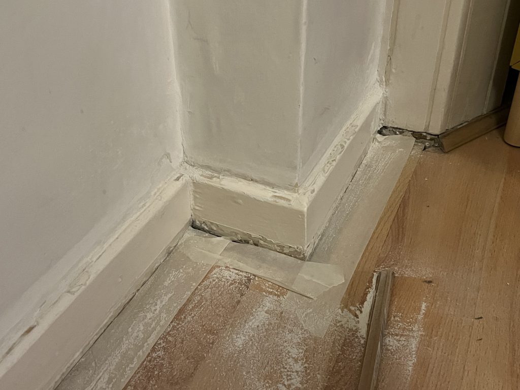 Scraping, sanding, filling, sanding...