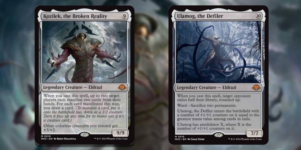Modern Horizon 3 Eldrazi, Kozilek the Broken Reality and Ulamog the Defiler
