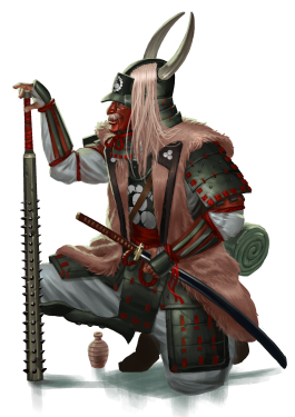 Minimoto Samura in armour