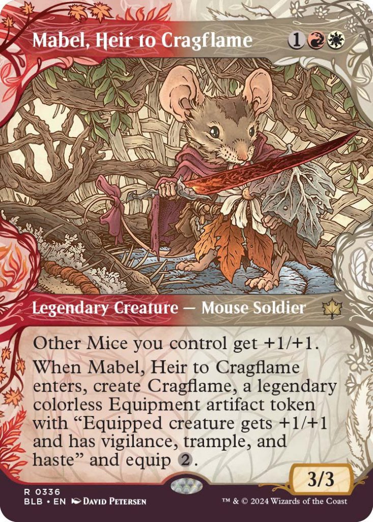 Magic: The Gathering Bloomburrow Mabel Heir to Cragflame showcase woodland