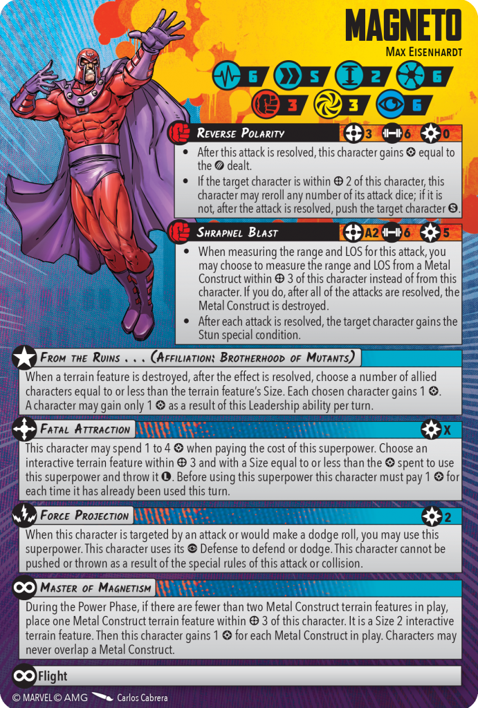 Magneto Character Card