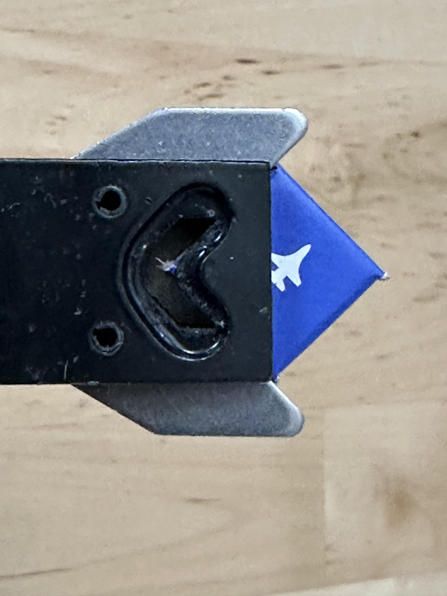 A counter being clipped.