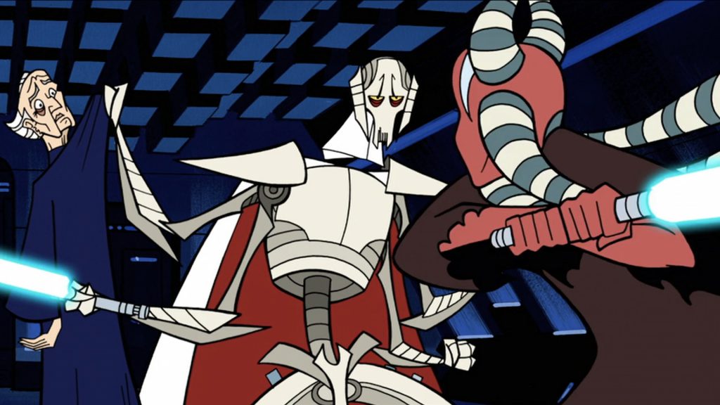 General Grievous and Shaak Ti in Star Wars Clone Wars