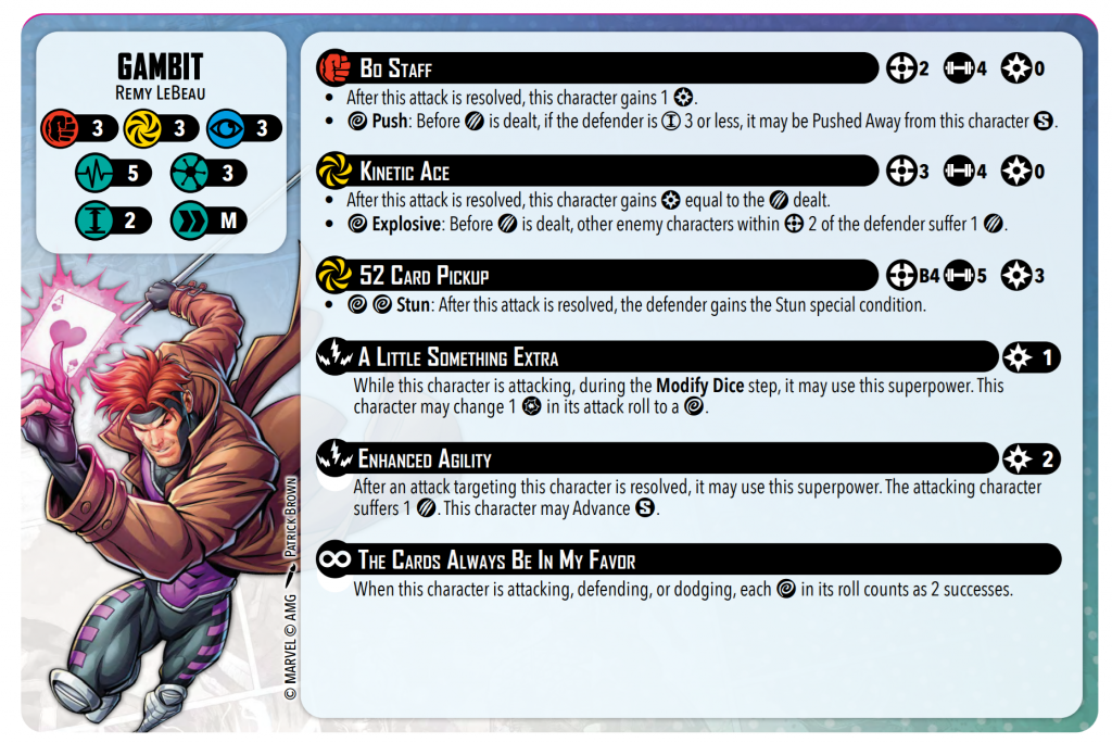 Gambit Errata Card