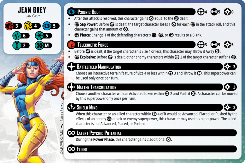 Jean Grey Character Card MCP