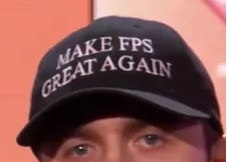 Hat that says "make FPS great again"