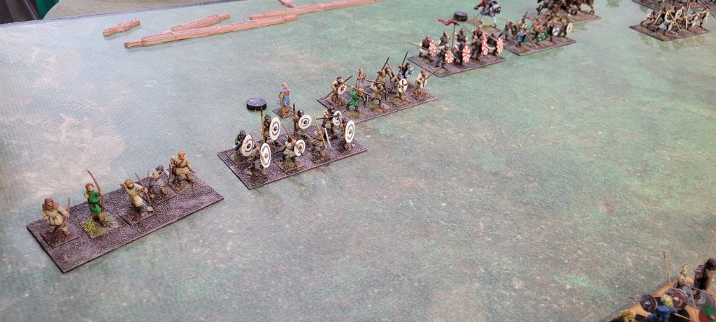 Shield Wall with Archers to covering the flank