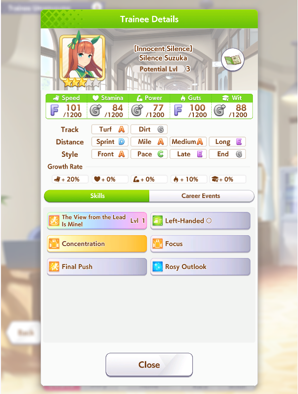 Umamusume Detail Screen