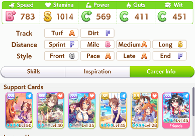 Support Card Quick Look