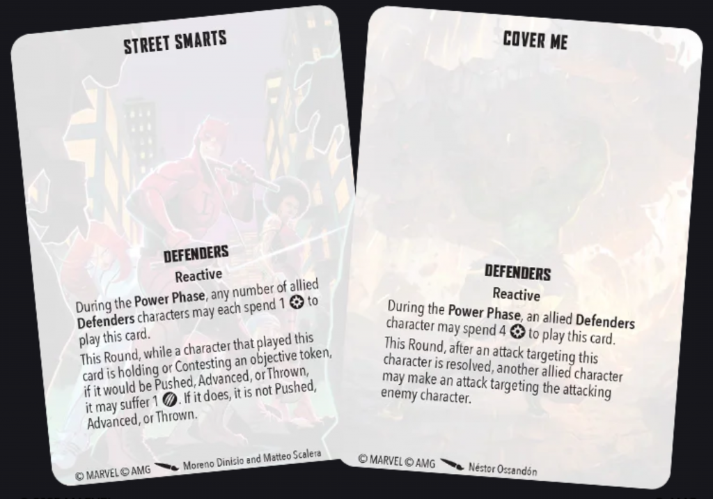 Defenders Team Tactics Cards