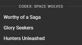 Administratum, Space Wolves Add-On