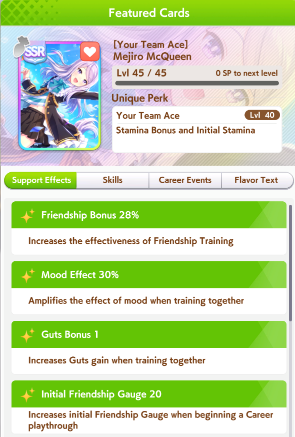 Mejiro McQueen Stamina Card