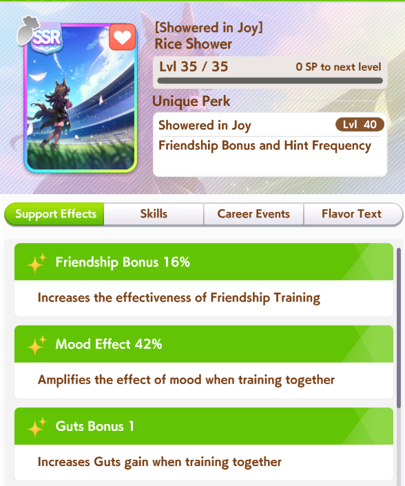 Rice Shower Stamina Card