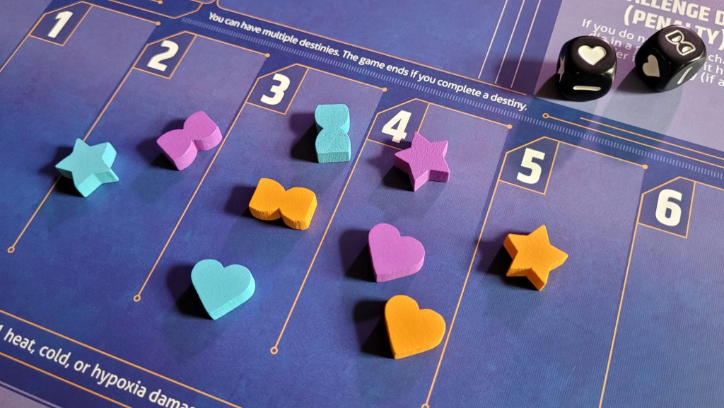 Time, morale, and health trackers in Vantage