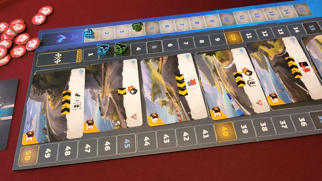 The race course cards for Dirt and Dust