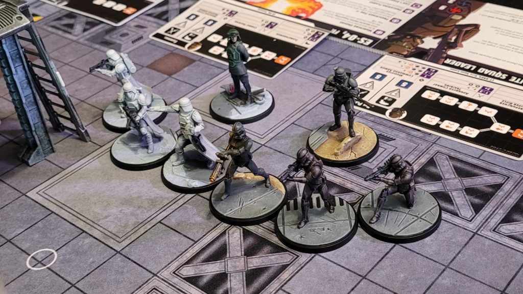 Imperials lined up for a game of Star Wars Shatterpoint