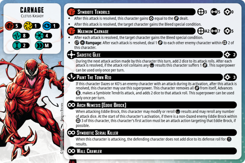 Carnage Character Card