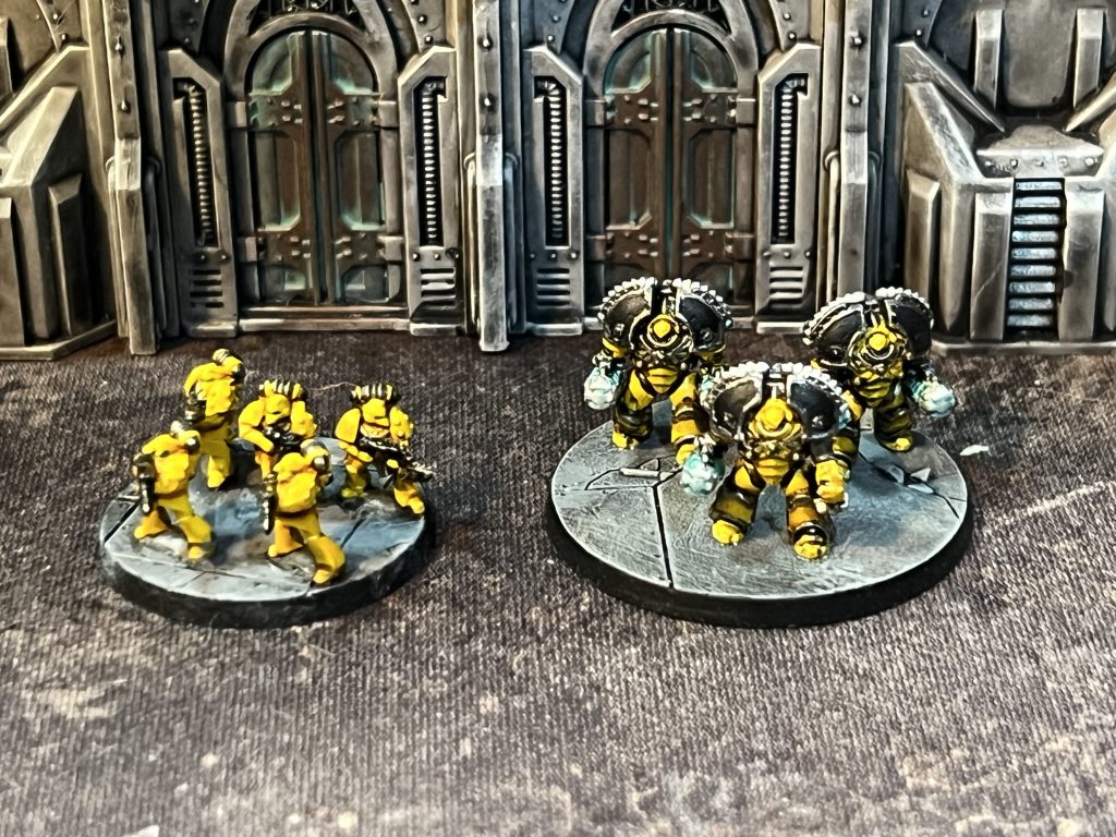 Legion Saturnine Terminators and Tactical Legionaries