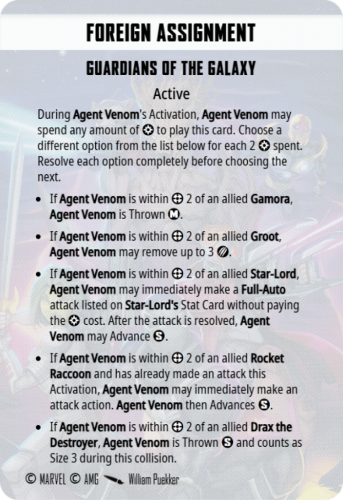 Foreign Assignment Team Tactics Card