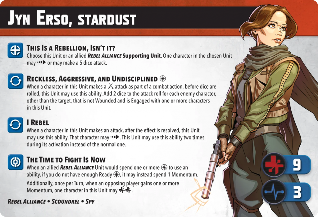 Shatterpoint Jyn Erso unit card