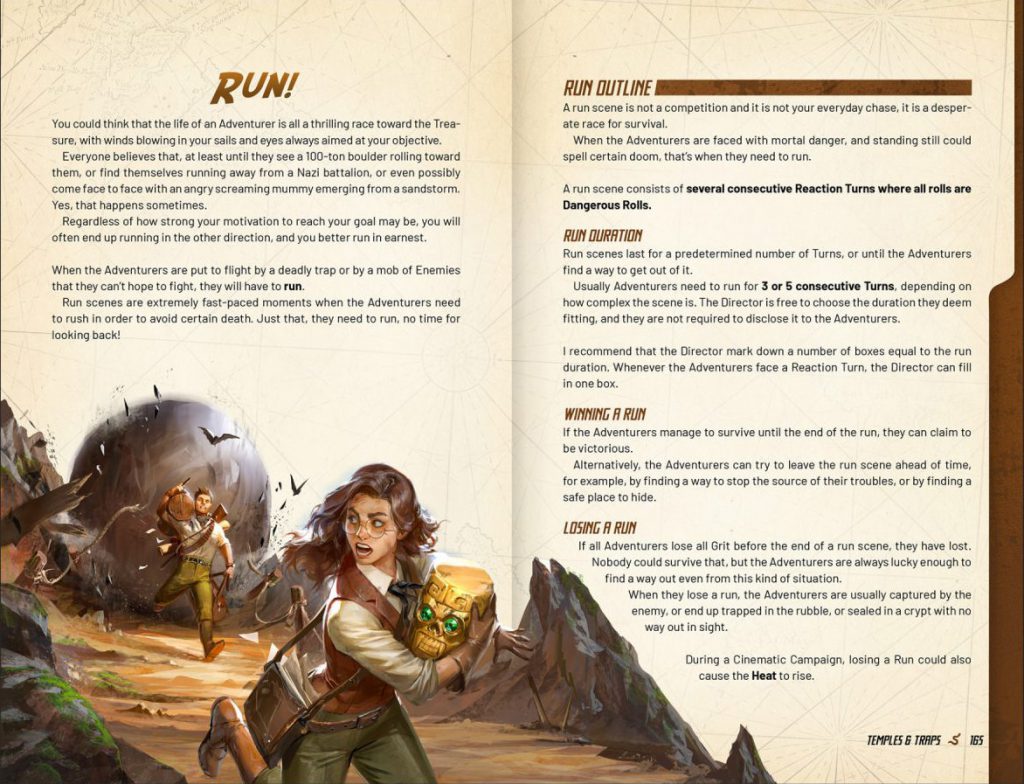 page spread from Outgunned Adventure