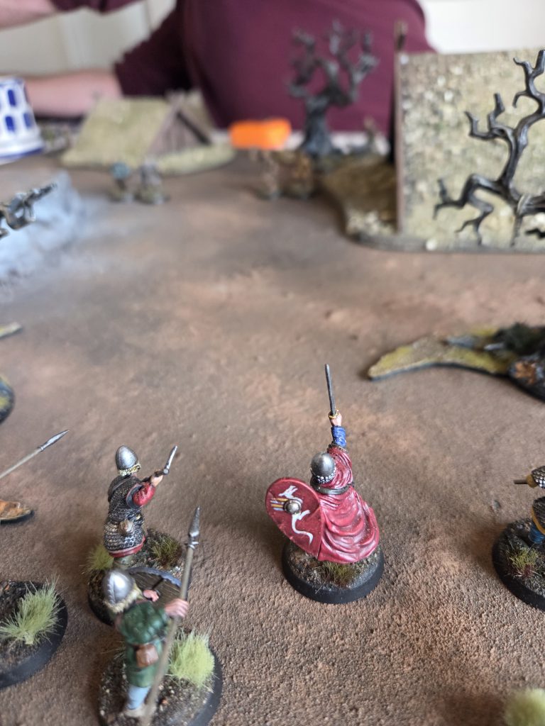 A Saxon Warlord approaches the enemy forces
