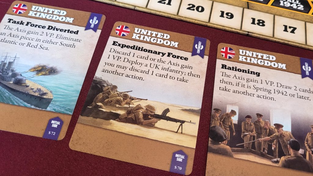 Quartermaster General South Front contingency cards